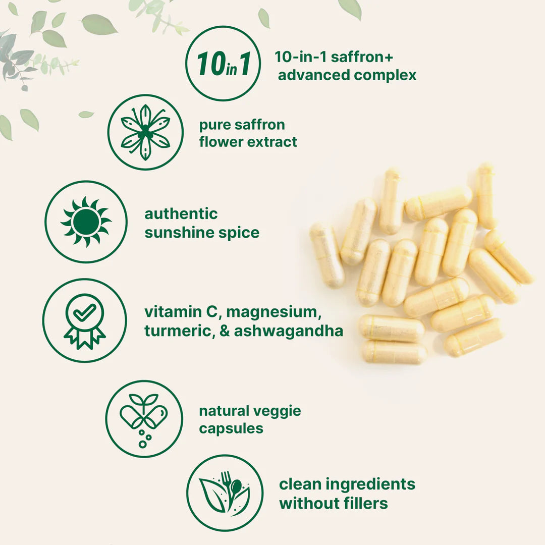 Saffron+ Advanced Supplement Veggie Capsules