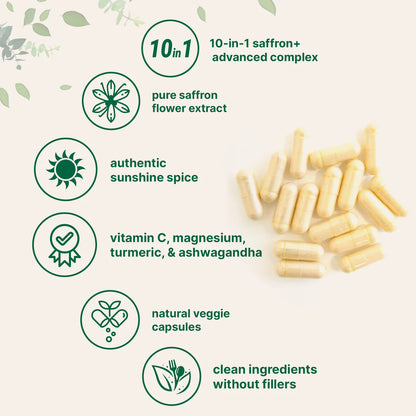Saffron+ Advanced Supplement Veggie Capsules